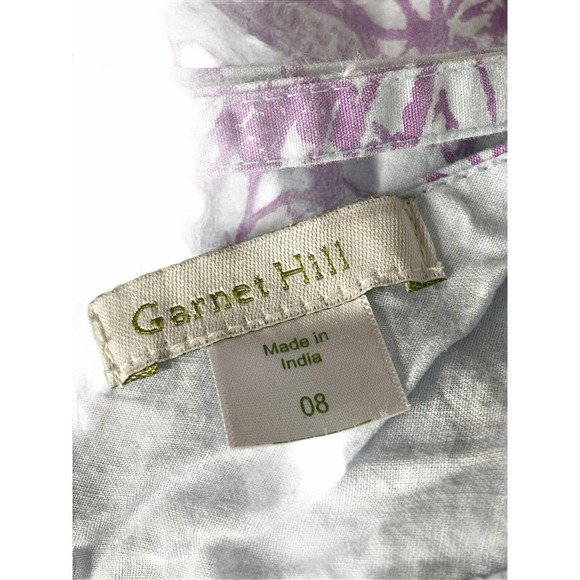 𝅺garnet Hill Girls Blue Purple Sun Twirl Sun Dress 8 100% Cotton Butterfly - Picture 5 of 5